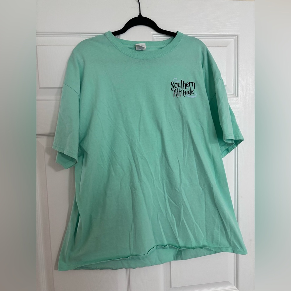 Southern Attitude Mint Green Graphic Tee